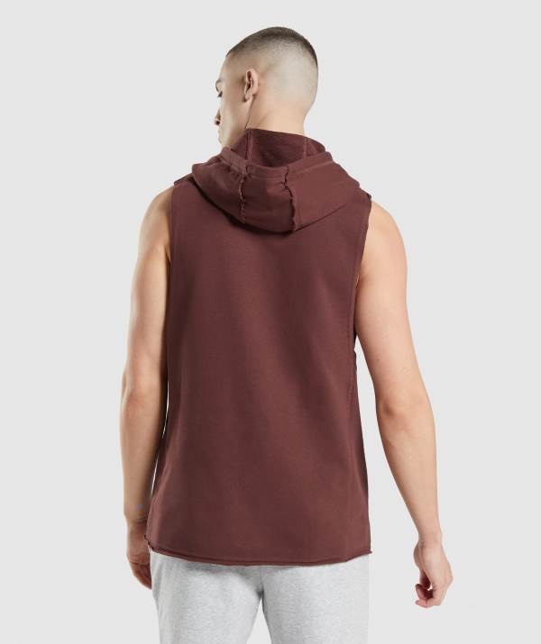 Panske Mikiny S Kapucňou Gymshark Legacy Drop Arm Ruzove Hnede | KI7538290